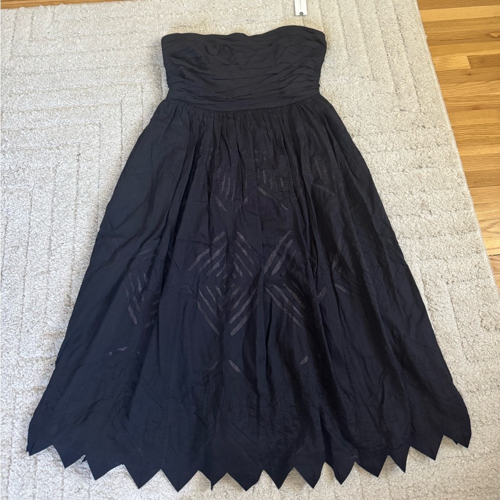 Anthropologie Strapless Black Dress